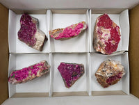 Natural Salrose Cobaltion Dolomite Specimens x 6 From Kakanda, Congo