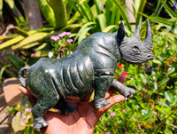 Hand Made Serpentine Rhino Carving x 1 From Zimbabwe