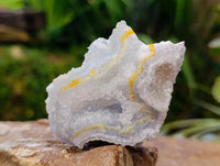 Natural Etched Blue Chalcedony Geodes x 12 From Nsanje, Malawi