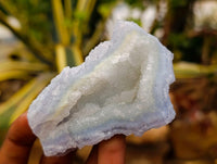 Natural Etched Blue Chalcedony Geodes x 12 From Nsanje, Malawi