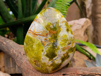 Polished Green Opal Standing Free Form x 1 From Betroka, Madagascar