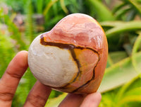 Polished Polychrome Jasper Hearts x 6 From NW Coast, Madagascar