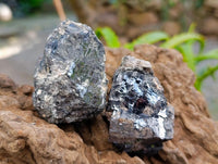 Natural Bright Silver Lead Galena Cobbed Specimens x 12 From Kaokoveld, Namibia