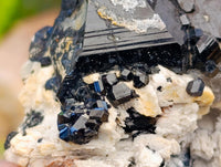 Natural Schorl Black Tourmaline with Associated Minerals x 6 From Erongo, Namibia