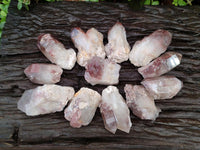 Natural Red Hematoid Quartz Crystals and Clusters x 24 From Karoi, Zimbabwe