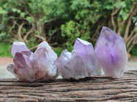 Natural Jacaranda Amethyst Crystal Clusters x 6 From Mumbwa, Zambia