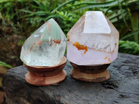 Polished Mixed Inclusions Quartz Crystals x 5 From Madagascar