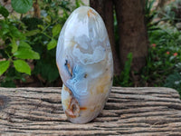 Polished Banded Agate Standing Free Forms x 1 From Madagascar