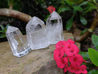 Polished Clear Quartz Crystals x 12 From Madagascar