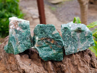 Natural Swazi Jade Cobbed Specimens x 19 From Swaziland