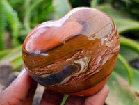 Polished Polychrome Jasper Hearts x 6 From NW Coast, Madagascar