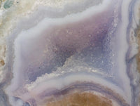 Polished On One Side Blue Lace Agate Geodes x 6 From Nsanje, Malawi