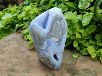 Polished Blue Lace Agate Standing Free Form x 1 From Nsanje, Malawi