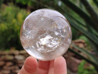Polished Clear Quartz Crystal Balls x 4 From Madagascar