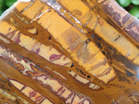 Polished On One Side Nguni Jasper Slices x 3 From Northern Cape, South Africa