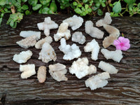 Natural Drusy Snow Finger Crystals x 20 From Albert's Mountain, Lesotho