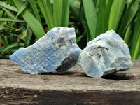Natural Sky Blue Calcite Specimens x 12 From Namibia