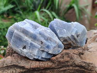 Natural Sky Blue Calcite Specimens x 12 From Namibia
