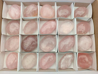 Polished Rose Quartz Palm Stones x 20 From Madagascar