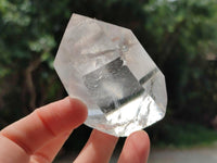 Polished Smokey and Clear Window Quartz Crystals x 12 From Madagascar