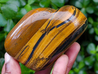 Polished Jumbo Golden Tigers Eye with Banded Iron Stone Free Forms x 4 From Prieska, South Africa