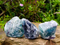 Natural Watermelon Fluorite Cobbed Specimens x 14 From Uis, Namibia