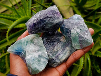 Natural Watermelon Fluorite Cobbed Specimens x 14 From Uis, Namibia