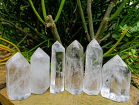 Polished Clear Quartz Crystals x 6 From Madagascar