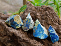Natural Azurite and Malachite in Dolomite Specimens x 24 From Kaokoveld, Namibia