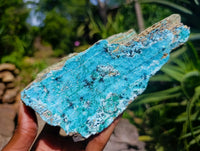 Natural Drusy Coated Chrysocolla With Malachite Specimens x 2 From Lupoto Mine, Congo