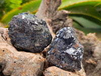 Natural Bright Silver Lead Galena Cobbed Specimens x 12 From Kaokoveld, Namibia