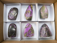Polished Stichtite Standing Free Forms x 6 From Barberton, South Africa
