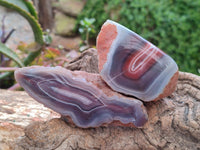 Polished Red Shashe River Agate Nodules x 6 From Shashe River, Zimbabwe