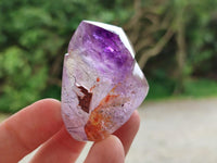 Polished Window Amethyst Crystals x 12 From Akansobe, Madagascar