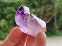 Polished Window Amethyst Crystals x 12 From Akansobe, Madagascar