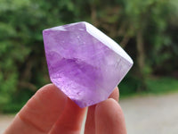 Polished Window Amethyst Crystals x 12 From Akansobe, Madagascar