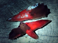 Natural Drusy Quartz Coated Spearhead Calcite Specimens x 12 From Albert's Mountain, Lesotho