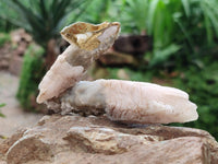 Natural Drusy Quartz Coated Spearhead Calcite Specimens x 12 From Albert's Mountain, Lesotho