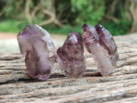 Natural Window Amethyst Crystals x 12 From Chiredzi, Zimbabwe