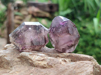 Natural Window Amethyst Crystals x 12 From Chiredzi, Zimbabwe