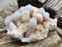 Natural Lilac Spirit Quartz Clusters x 2 From Boekenhouthoek, South Africa