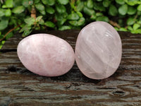 Polished Rose Quartz Palm Stones x 12 From Madagascar