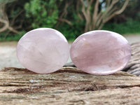 Polished Rose Quartz Palm Stones x 12 From Madagascar