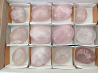 Polished Rose Quartz Palm Stones x 12 From Madagascar