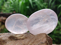 Polished Rose Quartz Palm Stones x 12 From Madagascar