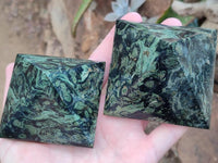 Polished Stromatolite Pyramids x 4 From Katsepy, Madagascar