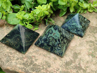 Polished Stromatolite Pyramids x 4 From Katsepy, Madagascar