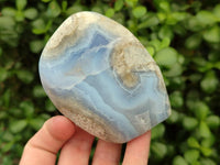 Polished Blue Lace Agate Standing Free Forms x 6 From Nsanje, Malawi