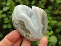 Polished Blue Lace Agate Standing Free Forms x 6 From Nsanje, Malawi