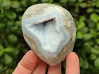 Polished Blue Lace Agate Standing Free Forms x 6 From Nsanje, Malawi